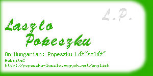 laszlo popeszku business card